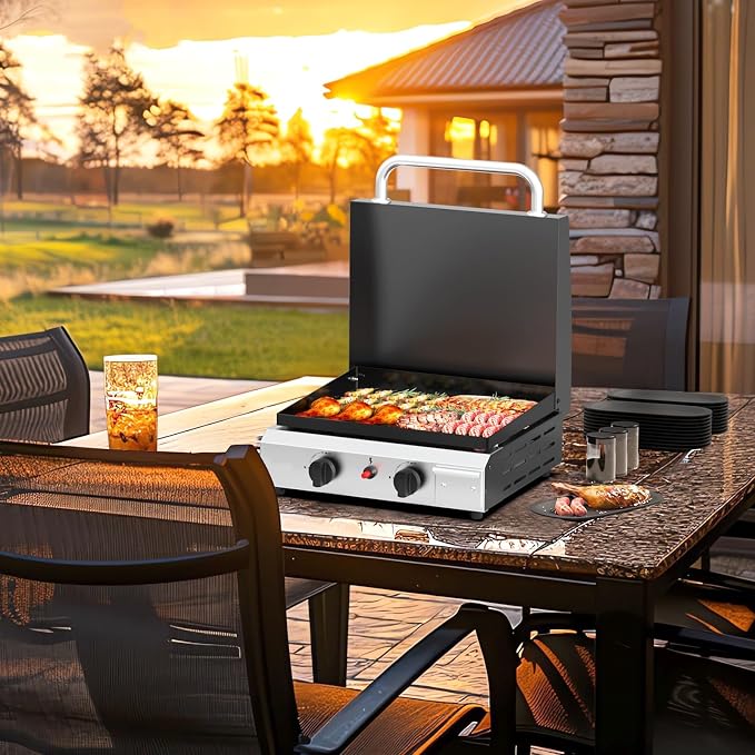 Bonnlo 2 Burner Portable Propane Griddle - Image 7
