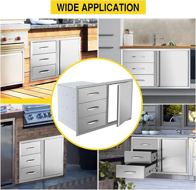 Outdoor Kitchen Drawer Combo, BBQ Access Trash Drawer Combo - Image 7