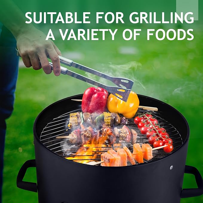 4-Tier 3-in-1 Vertical Charcoal Grill, BBQ Charcoal Smoker - Image 3