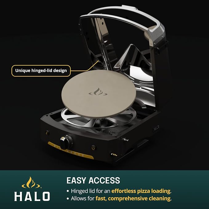 HALO Versa 16 Pizza Oven | 16” Rotating Stone, Patented Dual Burner System - Image 7
