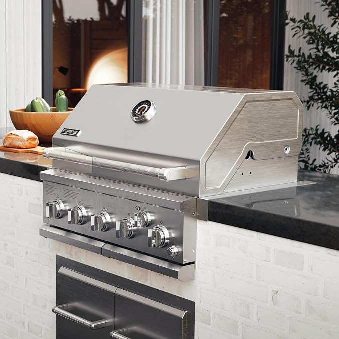 Spire Premium 5 Burner Built In Gas Grill Island Head, Stainless Steel 30 Inch - Image 8