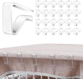 24 Pieces Clear Tablecloth Clips, Durable Plastic Table Cover Holders, by EaseYourLife
