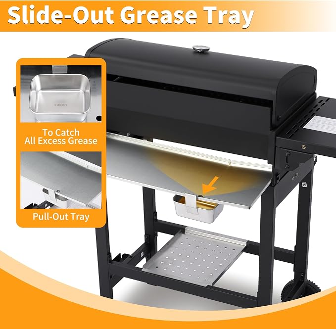 4-Burner Propane Gas Grill, 38250 BTU BBQ Grill - Image 4