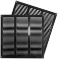 Repa Market 2-Pack 12x12 Inch Air Vent Cover/Black Galvanized Steel Louvered by RepaMarket