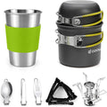 Odoland Camping Cookware Stove Carabiner Canister Stand Tripod and Stainless by Odoland