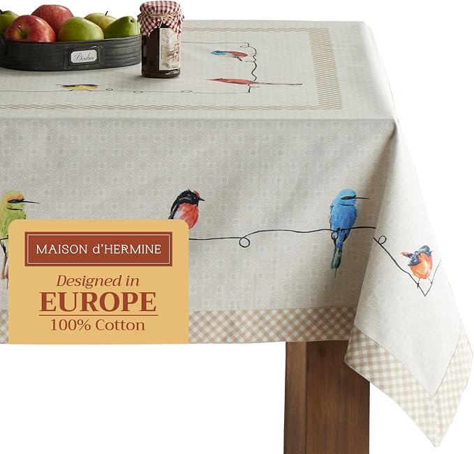 Maison d' Hermine Table Cloth Rectangle Table 100% Cotton 60 x 120 Inches by MaisondHermine
