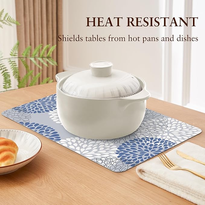 QIYI Placemats Set of 6, 12x18 Inch Faux Leather Place Mats - Image 5