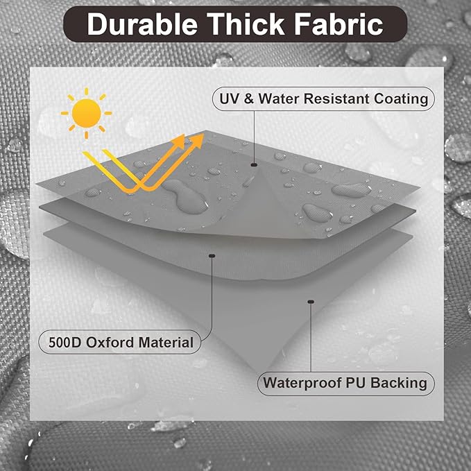 PureFit Patio Furniture Covers, Outdoor Table Furniture Cover Waterproof - Image 3