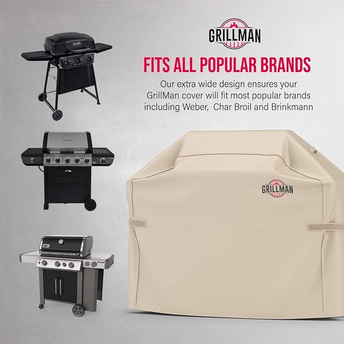 Grill Cover by Grillman, 72 Inch, BBQ Outdoor Grill Covers, Charcoal & Gas - Image 2