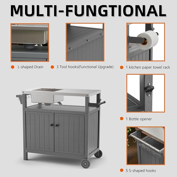 TORVA All in One Outdoor Grill Cart - Image 4