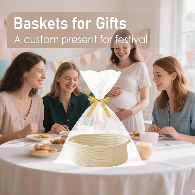 Woven Basket, Small Rope Storage Bin - Image 4