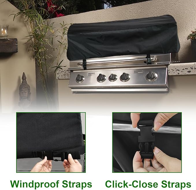Built-in Grill Cover 37" Fits for Weber Summit Gas Grill S-460, Spire 30" - Image 4