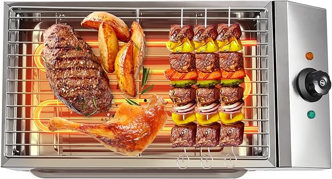 1800W Electric BBQ Grill & Countertop Electric Grill, Smokeless Indoor Outdoor by Unknown