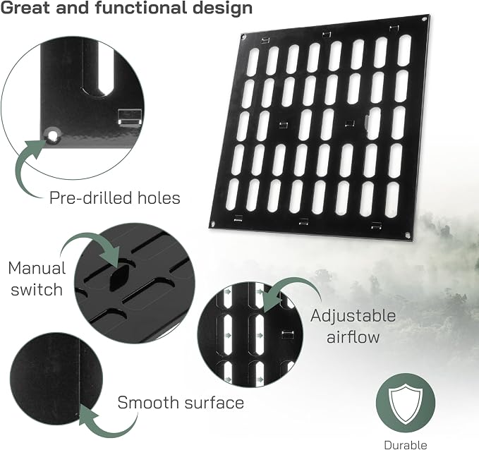 Vent Systems 12" x 12" Inch Metal Air Vent Grille - Image 3