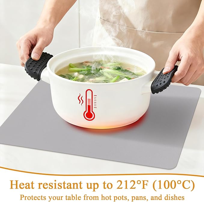 SHACOS Placemats Set of 6 Faux Leather Waterproof Leakproof Wipeable PU - Image 3