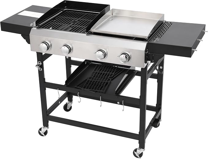 2-Burner Hybrid Grill with Flat Top, 38200 BTU - Image 7