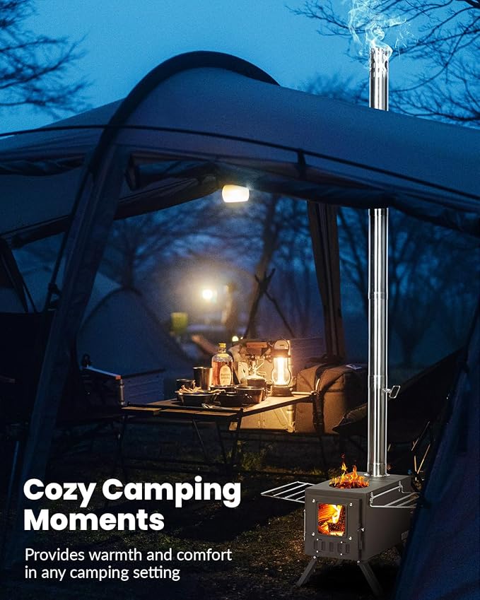 Upgraded Portable Wood Stove for Camping, YRenZ Compact Tent Stove - Image 5