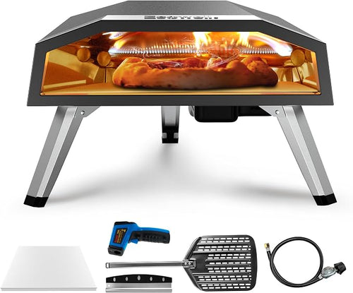 16" Outdoor Gas Pizza Oven, 80-Second Countertop Pizza Maker | by ECOWELL
