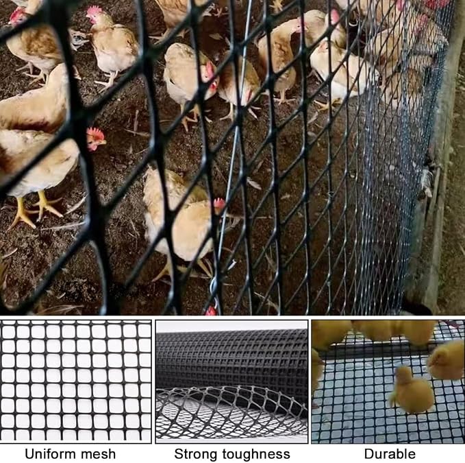 Plastic Garden Fence Animal Barrier, 3.28 x 66 FT Heavy Duty Hard Plastic Mesh - Image 7