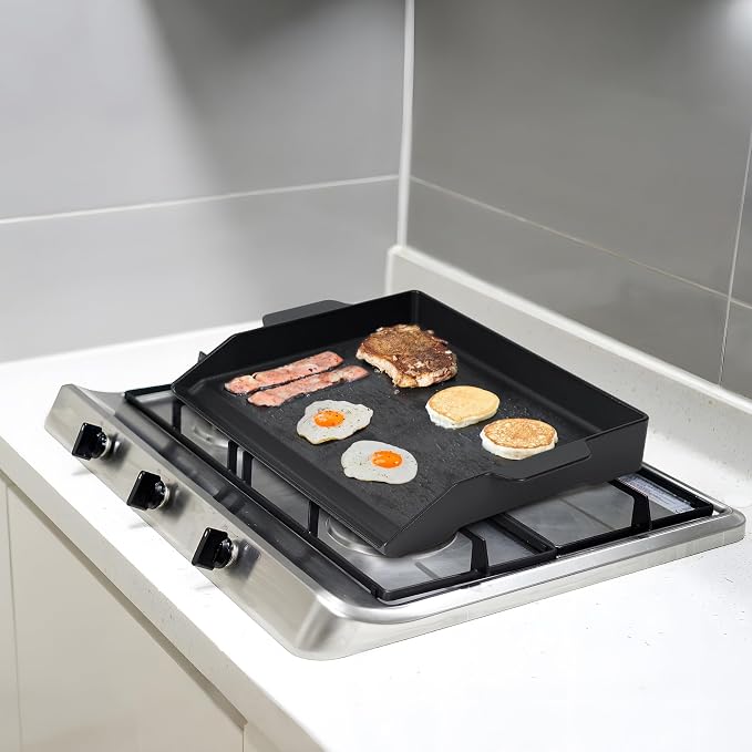Onlyfire Universal Cast Iron Cooking Griddle, Nonstick Coating Griddle Flat Top - Image 5