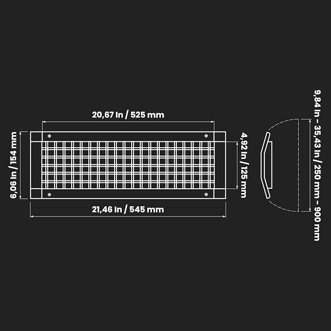 Repa Market 21" x 5" Inch Air Grille - Image 2