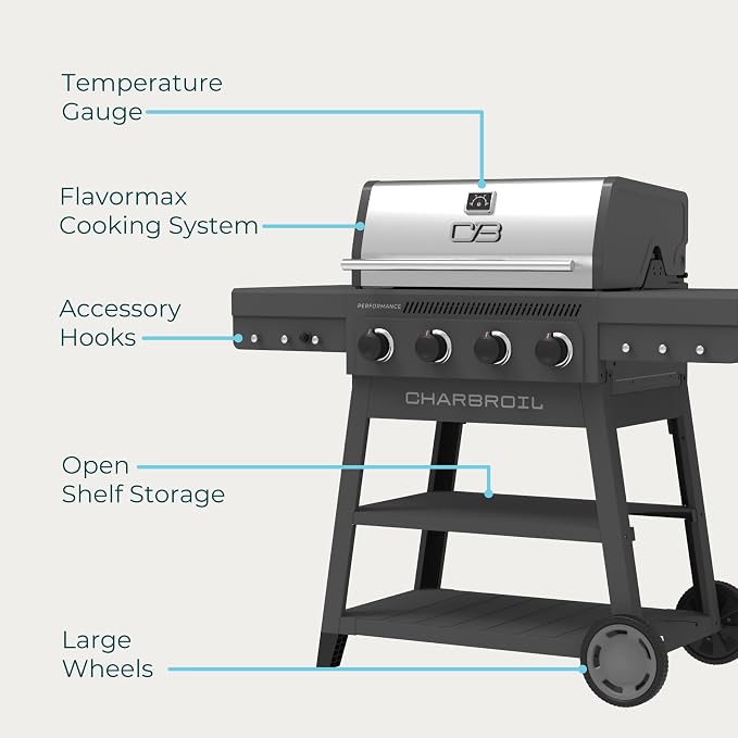 Charbroil Performance Series 4-Burner Gas Grill Cart - Image 6