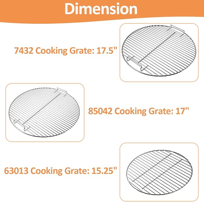 AJinTeby Heavy Duty Plated Steel Cooking Grate and Lower Grate, Charcoal Grate - Image 3