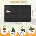 Grill Pad Floor Mat, 70x48 in Fireproof Black Glass Fiber