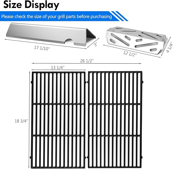 Genesis II E-310 Grill Grate Flavorizer Bars Heat Deflectors Replacement Parts - Image 2
