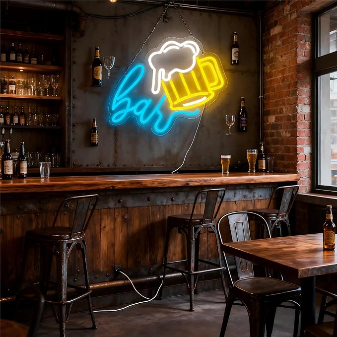 Beer Bar Neon Sign, LED beer Light Up Bar Sign - Image 5