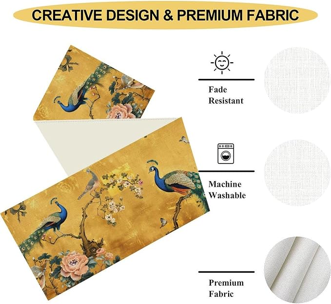 Peacock Table Runner - Image 5