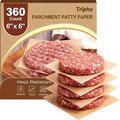 360 Count 6"x 6" Heavy Duty Patty Paper Sheets by Tripho
