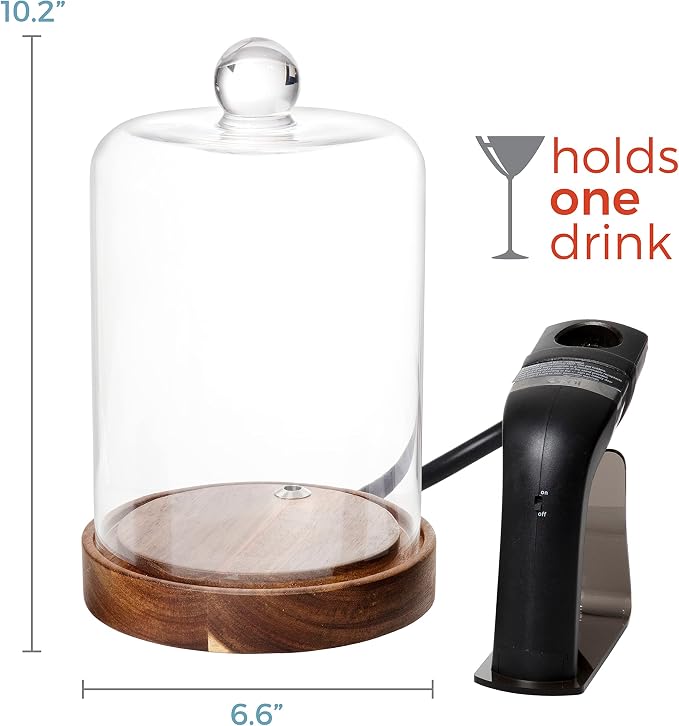 Crafthouse by Fortessa Individual Mini Glass Smoke Cloche - Image 4