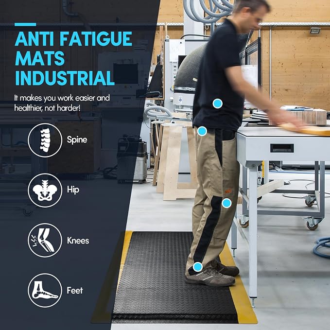 3 x 7 FT Anti Fatigue Mats Industrial 15/16 Inch Thick Soft Sponge Ergonomic - Image 4