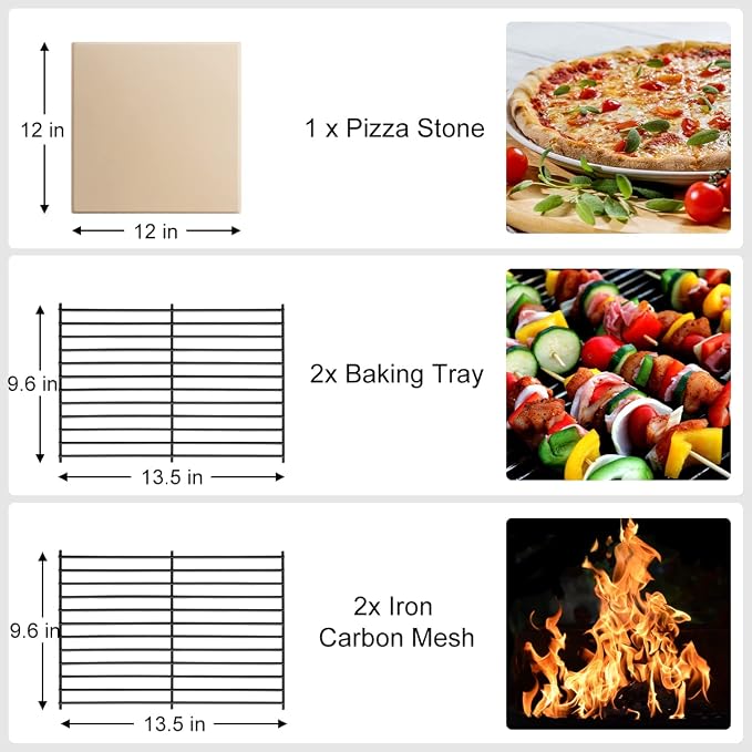 EDOSTORY Outdoor Pizza Oven, Wood Fired - Image 5