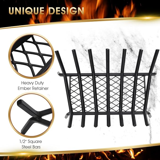 G GOOD GAIN Fireplace Grate 24" - Image 4