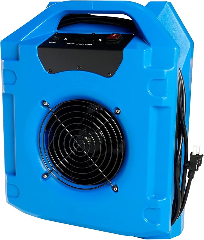 MOUNTO 1/4 HP 1200 CFM Low Profile Air Mover, 2-Speed Carpet Dryer Floor Fan - Image 7