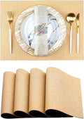 Gold Placemats Set of 4 by ZIWUROAD