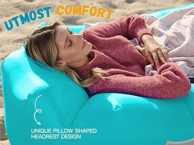 WEKAPO Inflatable Sun Lounger, Air Sofa, Waterproof and Leak-Proof, Picnics and - Image 6