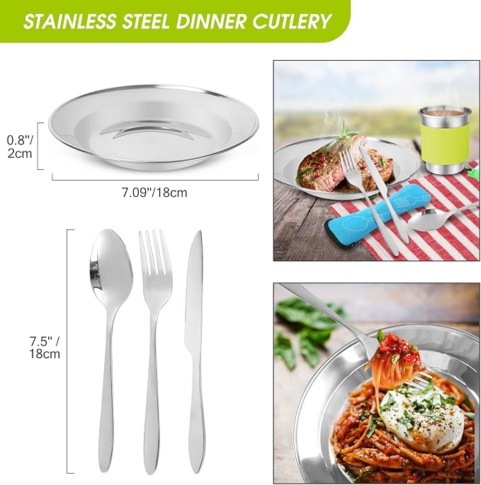 Odoland 39pcs Camping Cookware Mess Kit, Non-Stick Large Size Hanging Pot Pan - Image 6