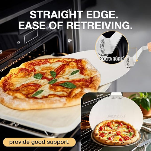 12 Inch Stainless Pizza Peel, Pizza Spatula - Image 2