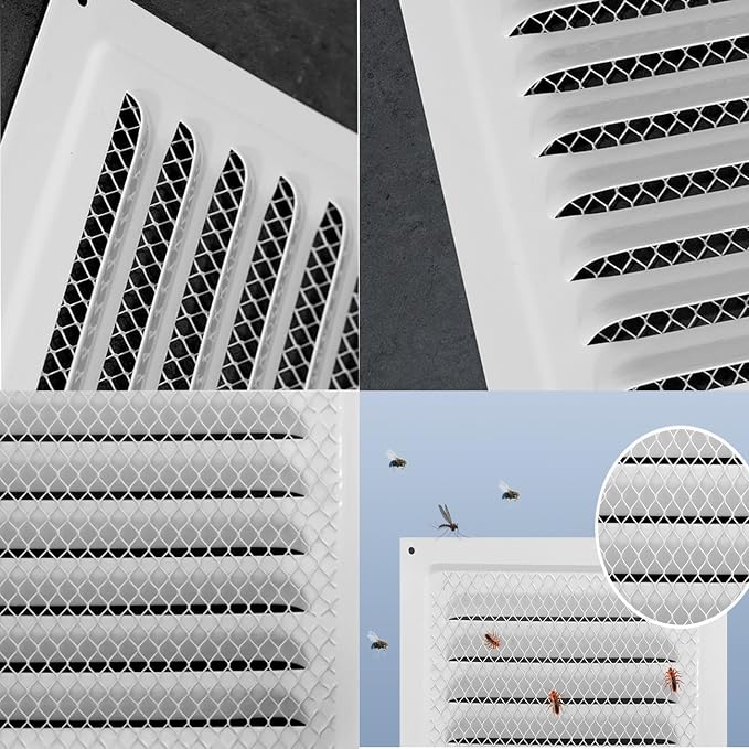 2pcs Attic Vent Soffit Vent Aluminum Wall Vent Metal Shed Vent Square Vent - Image 3