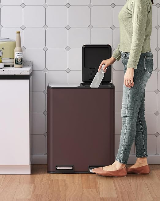 Arlopu 16Gal Dual Trash Can w/2 Built-in Box - Image 8