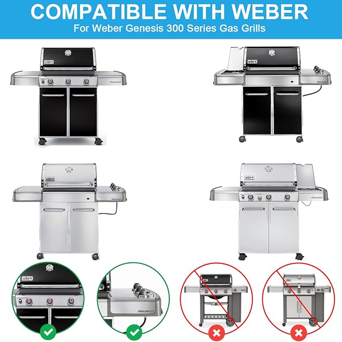 Full Size Griddle Insert for Weber Genesis 300 Grill E-310 E-320 E-330 - Image 5