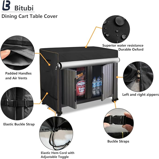 Bitubi Prep Table Cover with Split Zipper - Image 3