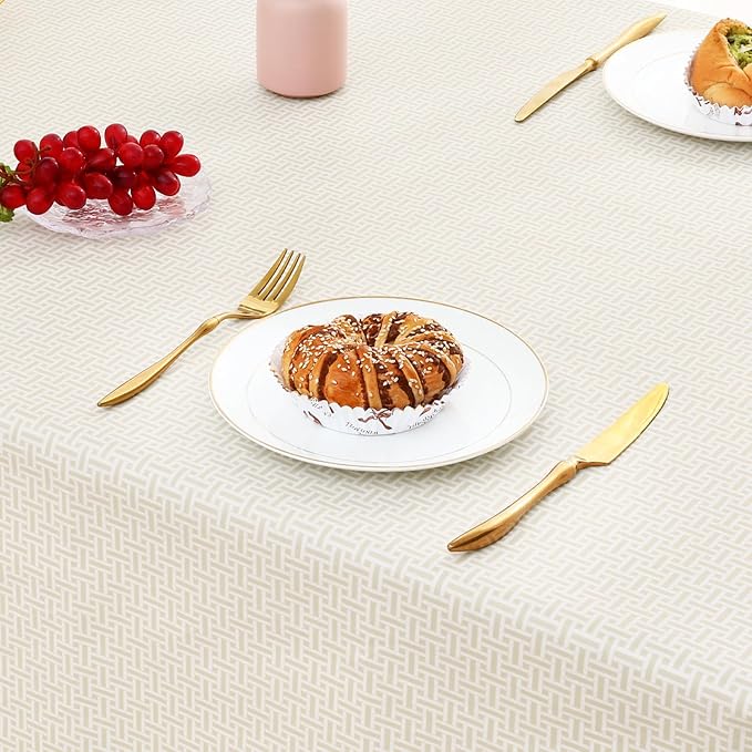 misaya Rectangle Waterproof Vinyl Table Cloth, Plastic Tablecloth - Image 6