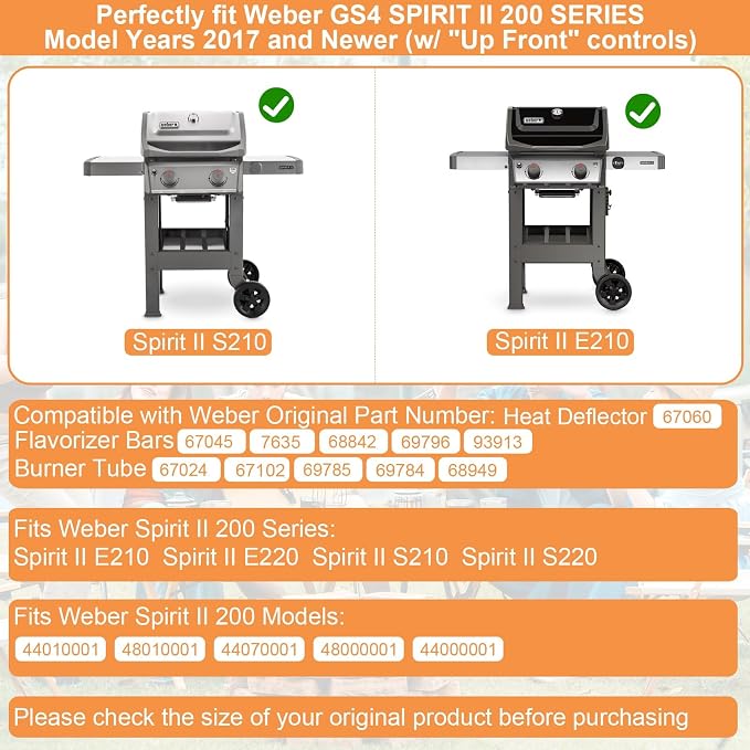 Grill Parts for Weber Spirit 2 Parts GS4 Spirit II 200 SER, Replacement Parts - Image 2