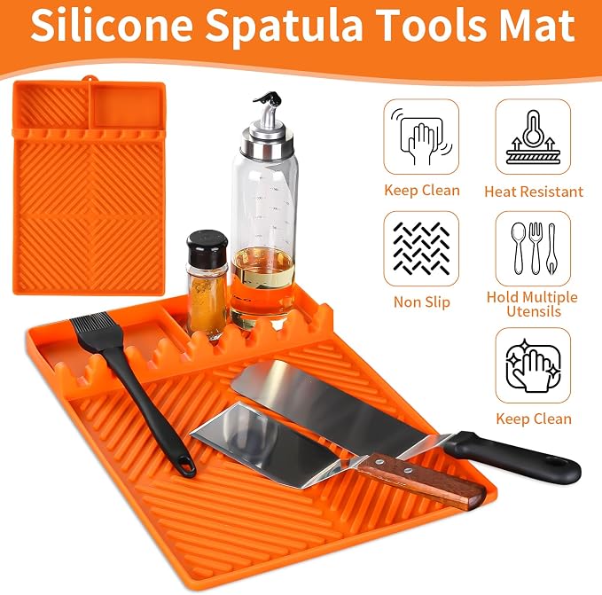 Silicone Griddle Tools Mat for Blackstone Weber Traeger Pit Boss - Image 6