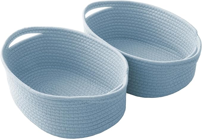Woven Basket, Small Rope Storage Bin by JMvicyroam