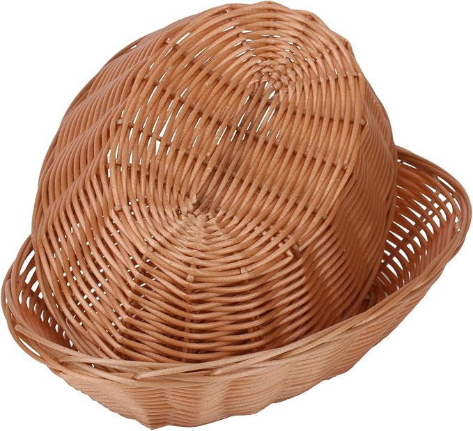 10 Pack 11 Inches Oval Wicker Bread Basket, Woven Serving Baskets, Woven Food - Image 3
